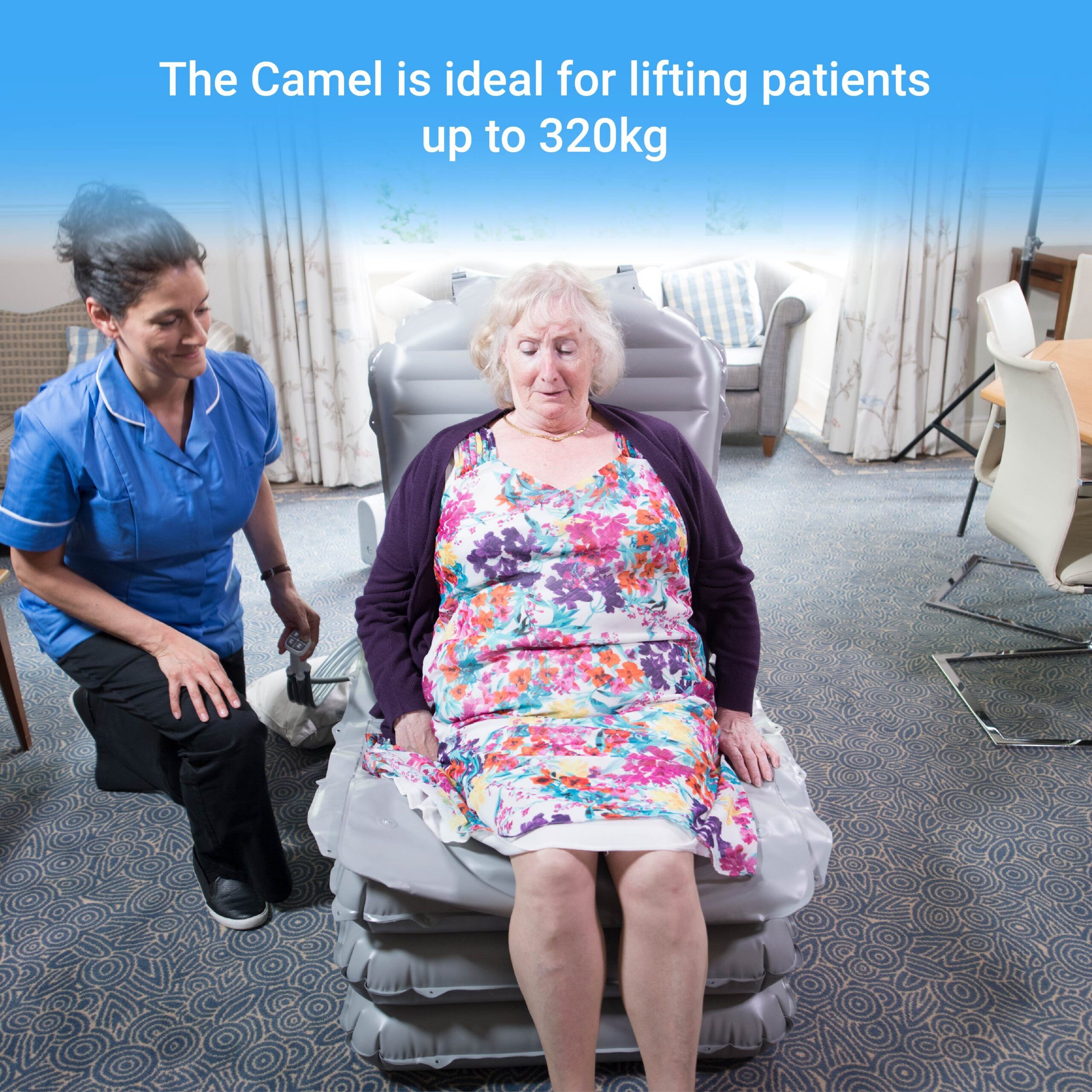 Mangar Camel Emergency Lifting Portable Cushion for Elderly Adults - FHS &  HSA Eligible, Comfortable, Relaxation, Lightweight, Inflatable Chair Fully